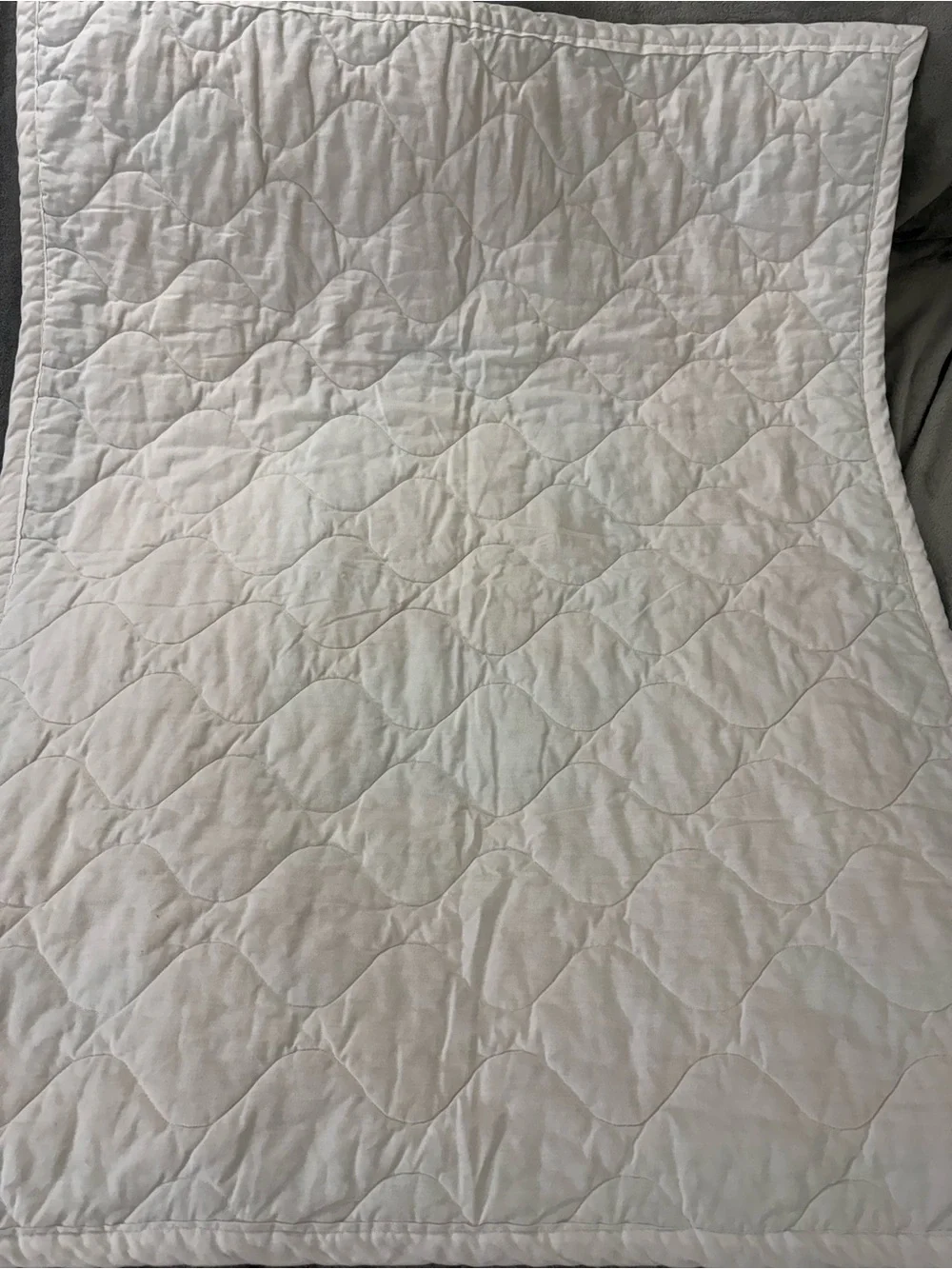 Stitched Teddy Bear Baby Quilt Blanket W/ Rocking Horses & Hearts - Vintage